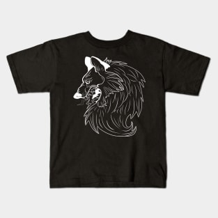 Just White Wolfy Kids T-Shirt